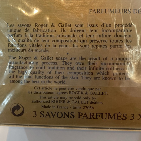 Roger & Gallet Box of 3 Sandal Wood Scented Soaps 3 @ 3.5 Oz each VTG SEALED NWT - Picture 10 of 14